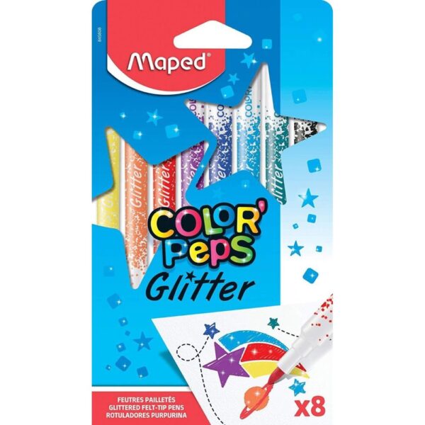 Μαρκαδόροι Maped Color'Peps Glitter (8 Τεμάχια)
