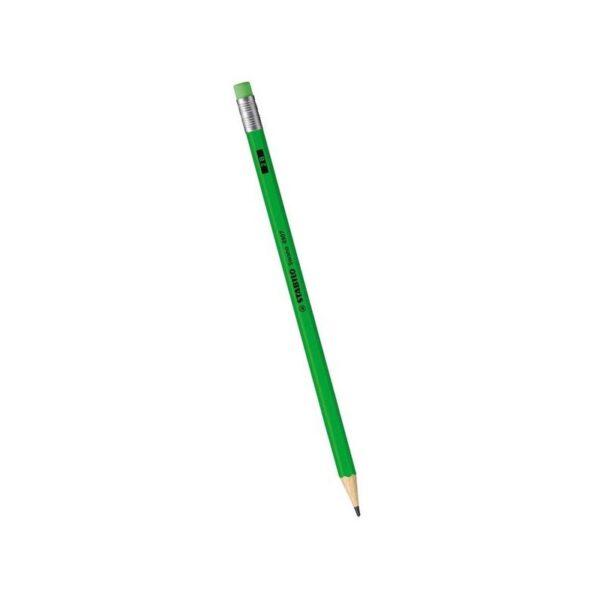 Μολύβι STABILO 2B Neon Πράσινο Με Γόμα