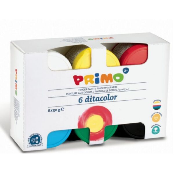 Δακτυλομπογιές Primo μεσαίες 6/τεμ. 50gr. CMP