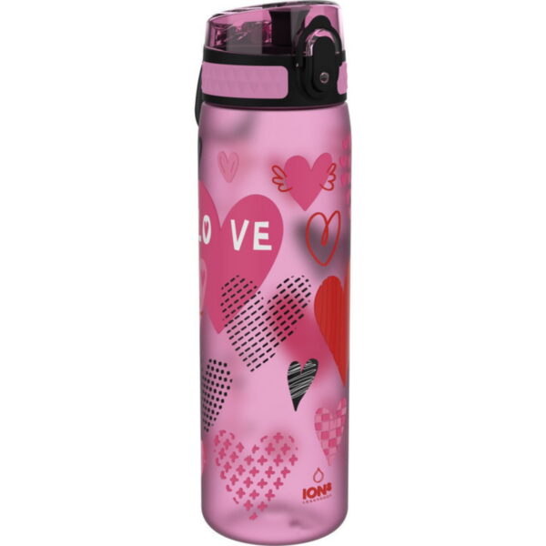 Ion8 Πλαστικό Παγούρι Καρδιές 600ml