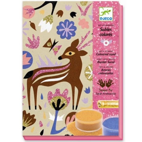 Djeco Χρωματίζω με άμμο και γκλίτερ Ζωάκια του δάσους