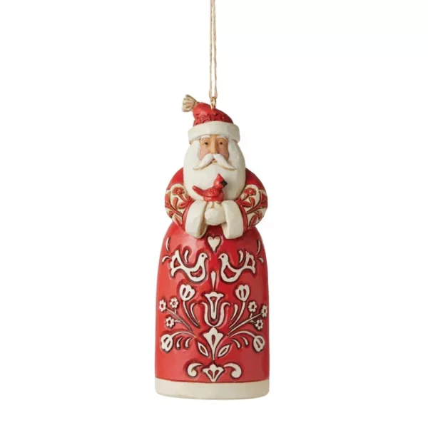 Nordic Noel Santa Ornament